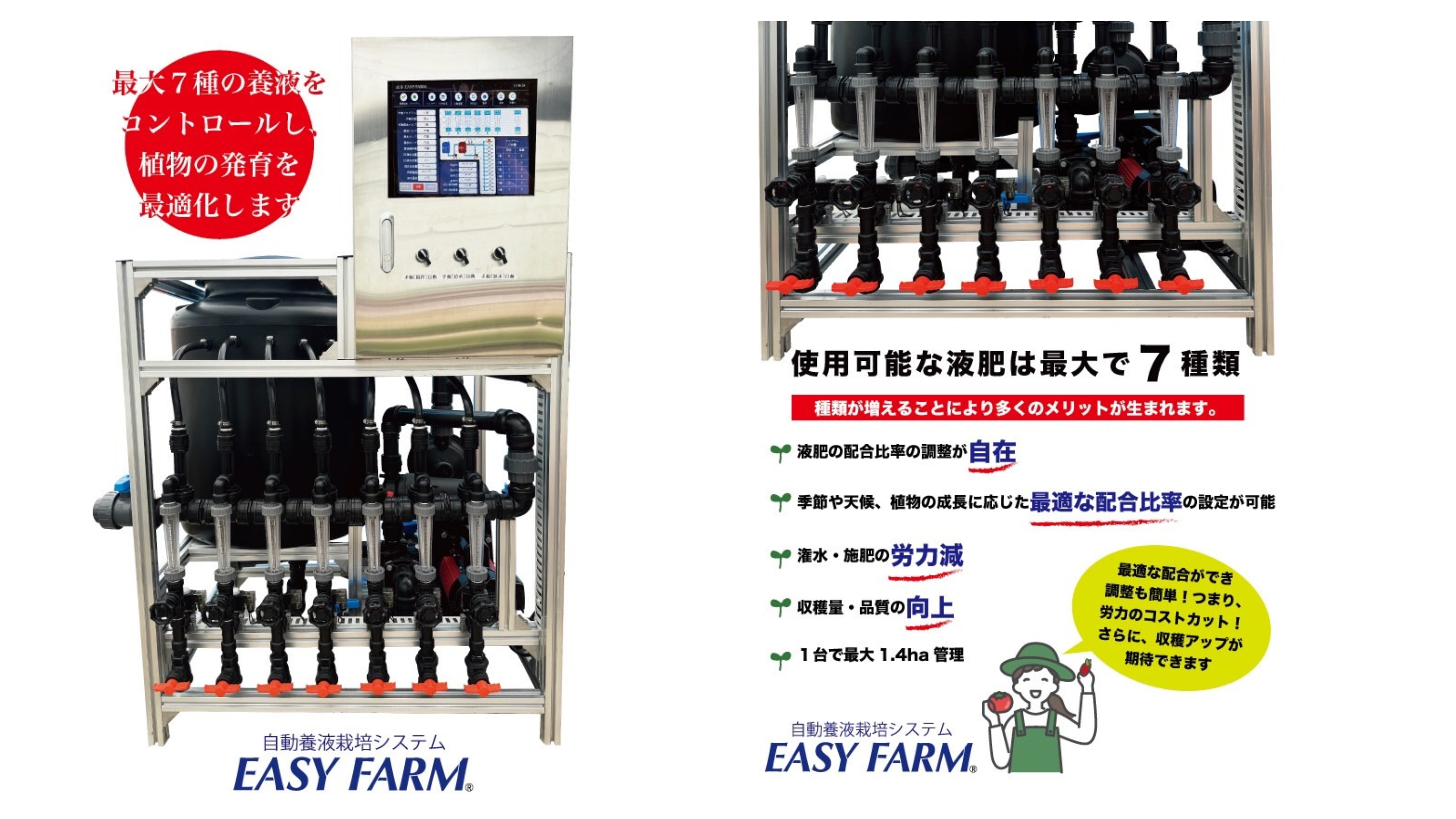 自動養液栽培システム EASY FARM の本体写真